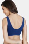 Zivame Girls Double Layered Non Wired Full Coverage Slip-on Beginner Bra (Pack of 2) - Navy — thumbnail 2